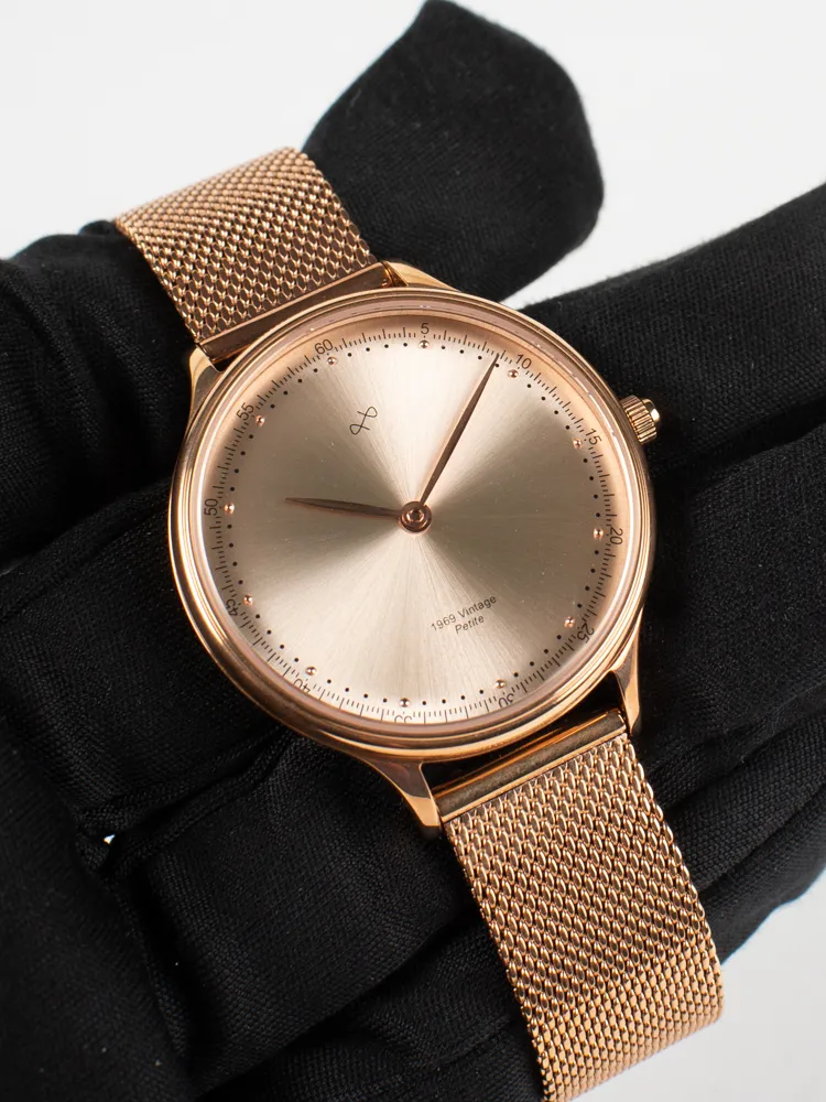 ABOUT VINTAGE 1969 Petite 時計 ローズゴールド×ローズ