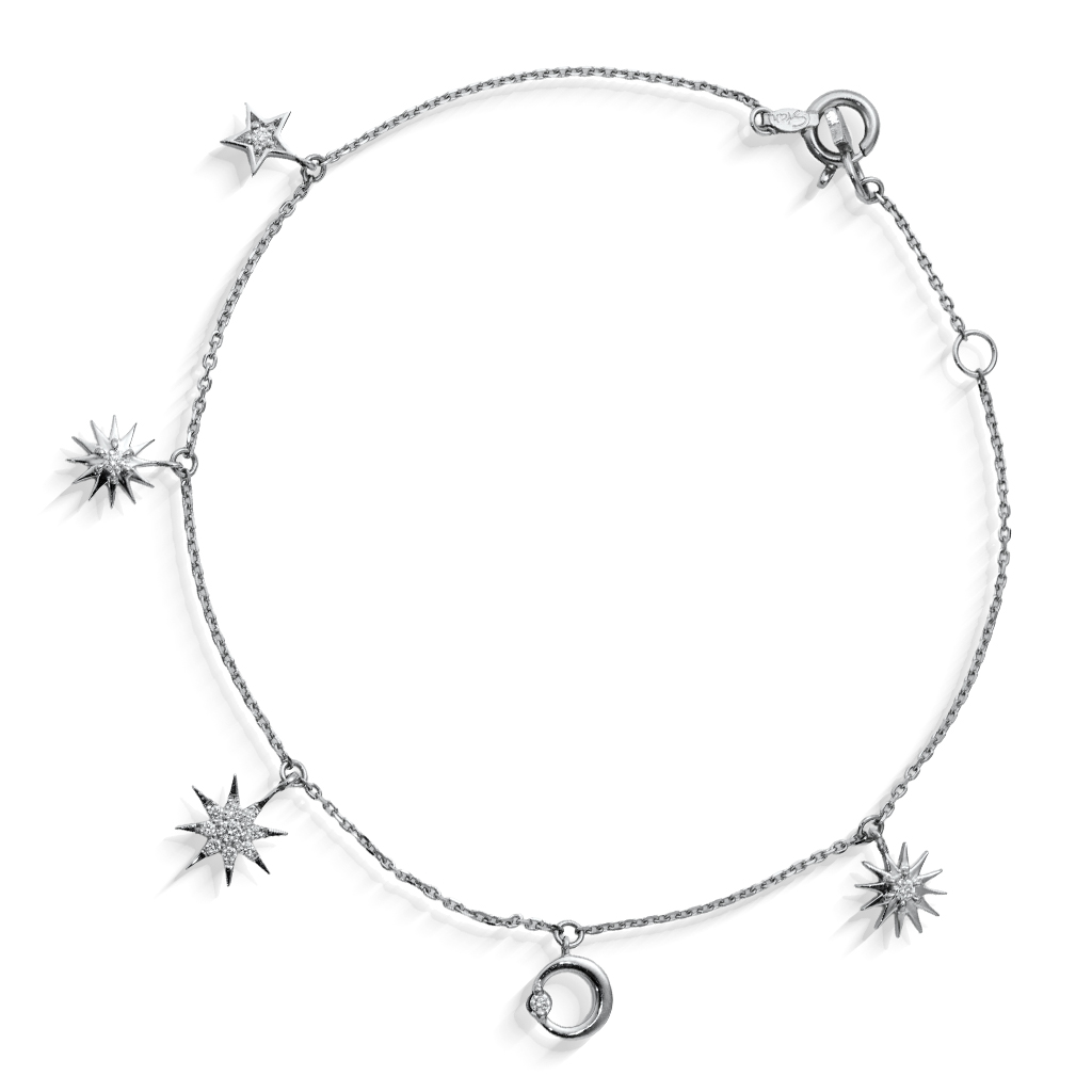 Pt950 ブレスレット MOON & SUN 1XU0522