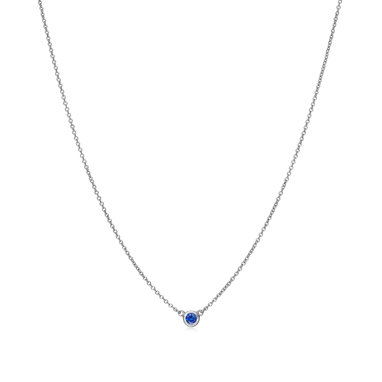 カラー バイ ザ ヤード ペンダント プラチナにサファイヤをセッティング