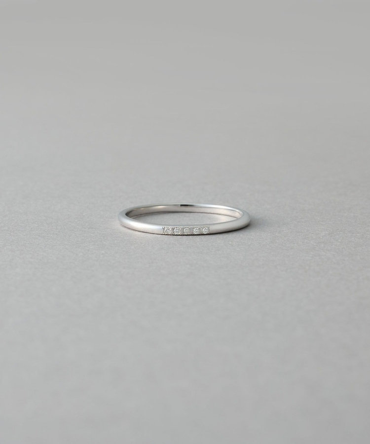 [レイヤード] K10WG ダイヤモンド リング