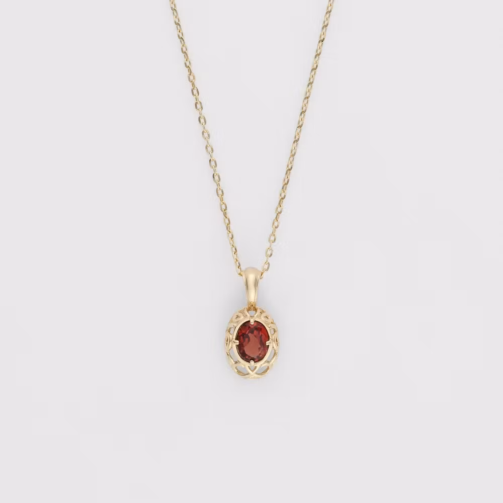 ＜1月誕生石＞K10ガーネットネックレス